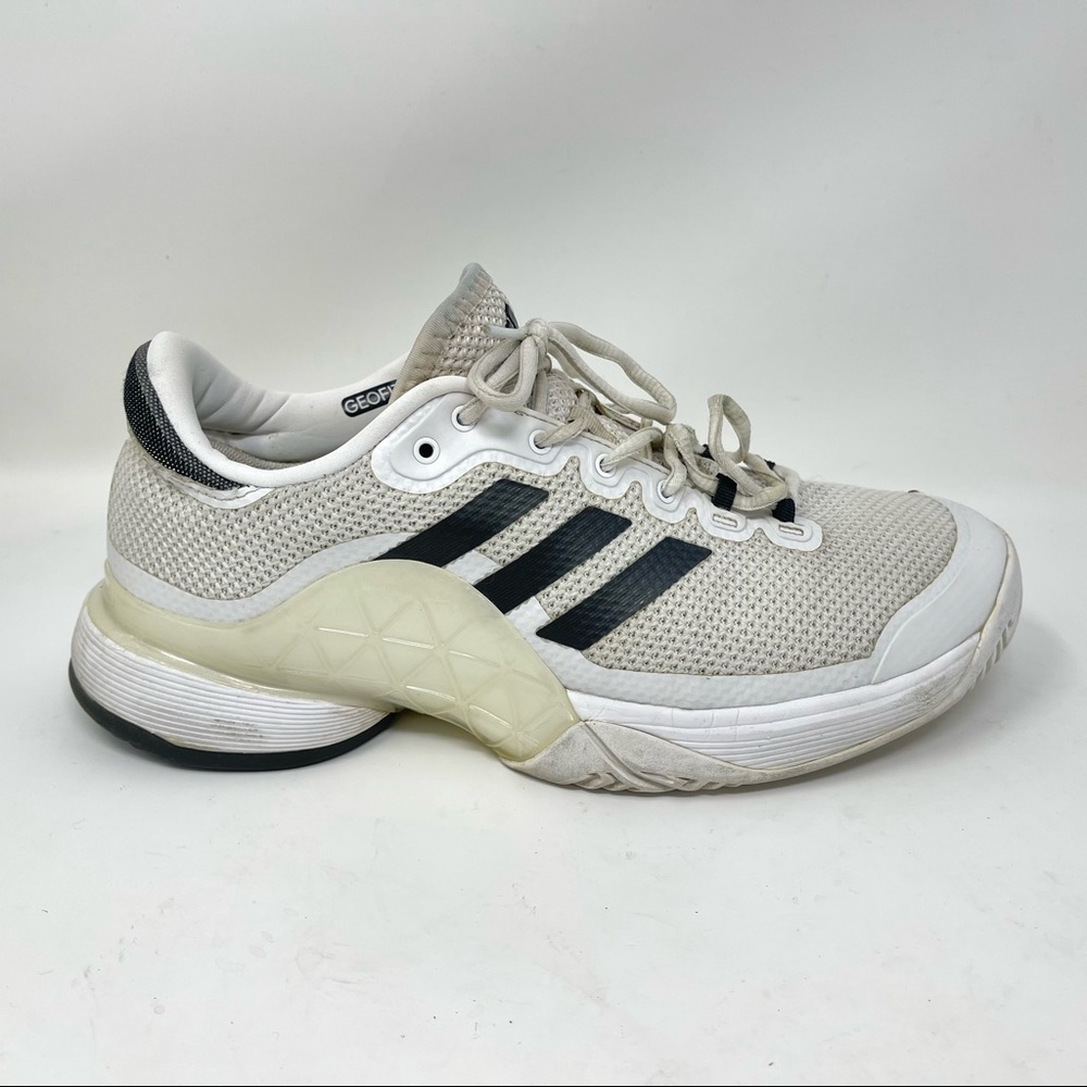 Adidas Men's Barricade 2017 Tennis Shoes, Size 8 White BA9072 geofit non marking